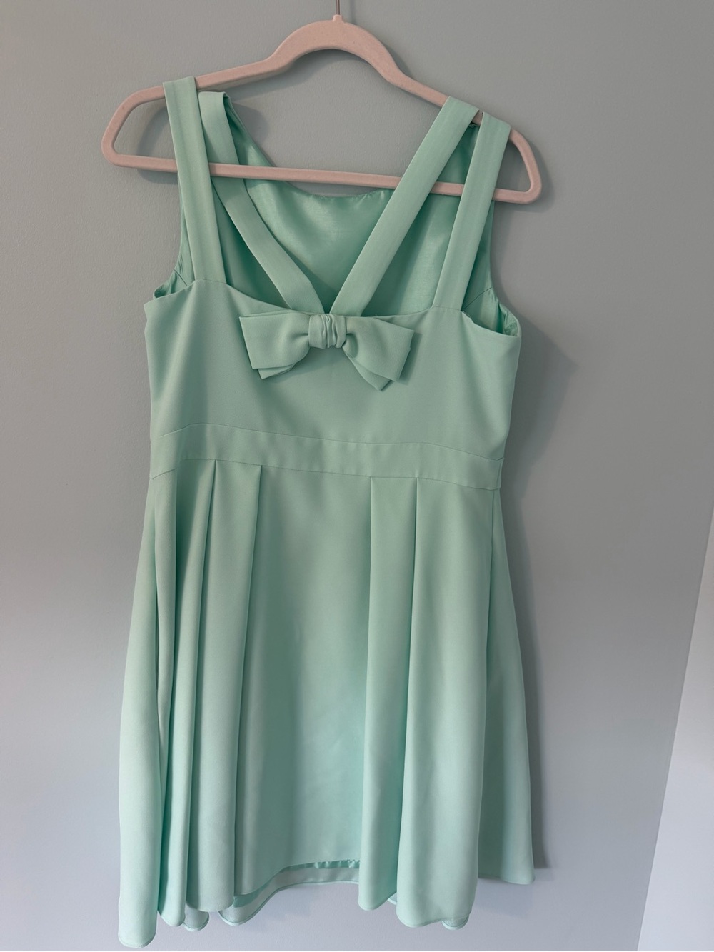 kate spade Mint Green Sleeveless Pleated Midi Dress with Bow Back - Picture 2 of 3